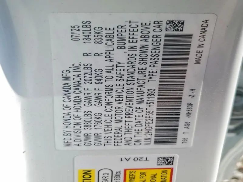 2026 HONDA CIVIC SPORT  