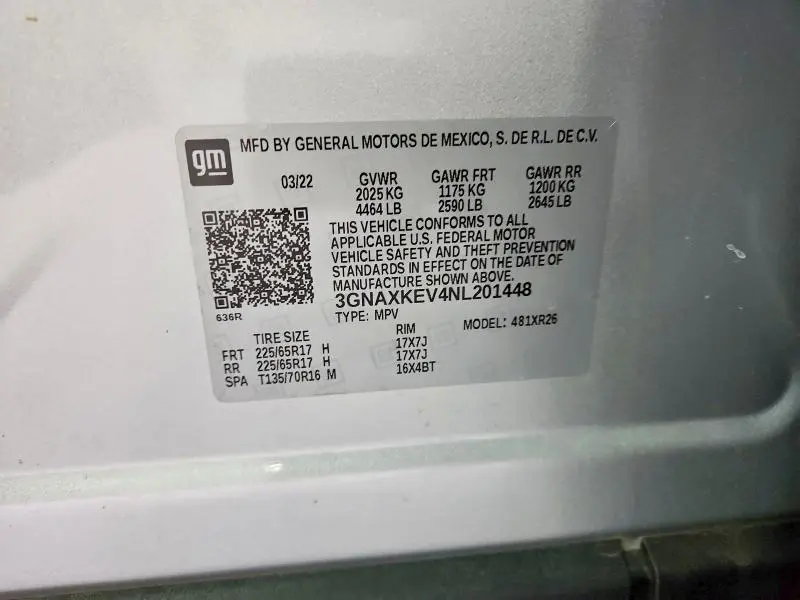 2022 CHEVROLET EQUINOX LT  