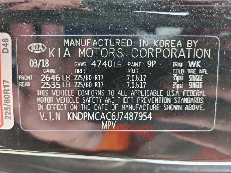 2018 KIA SPORTAGE LX  