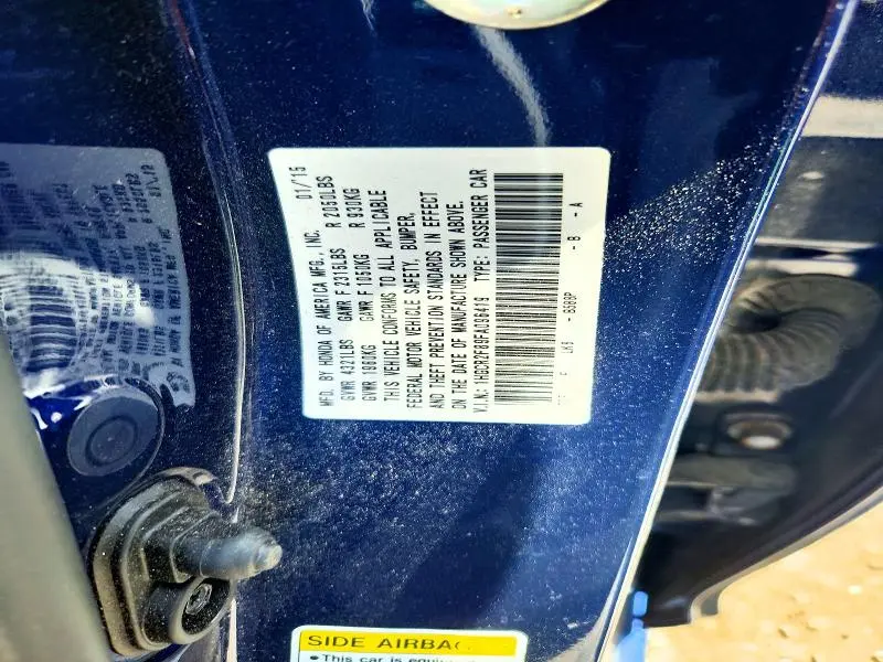 2015 HONDA ACCORD EXL  