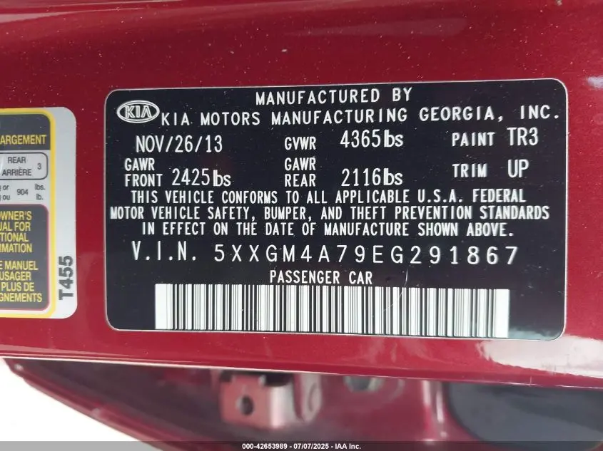 2014 KIA OPTIMA LX