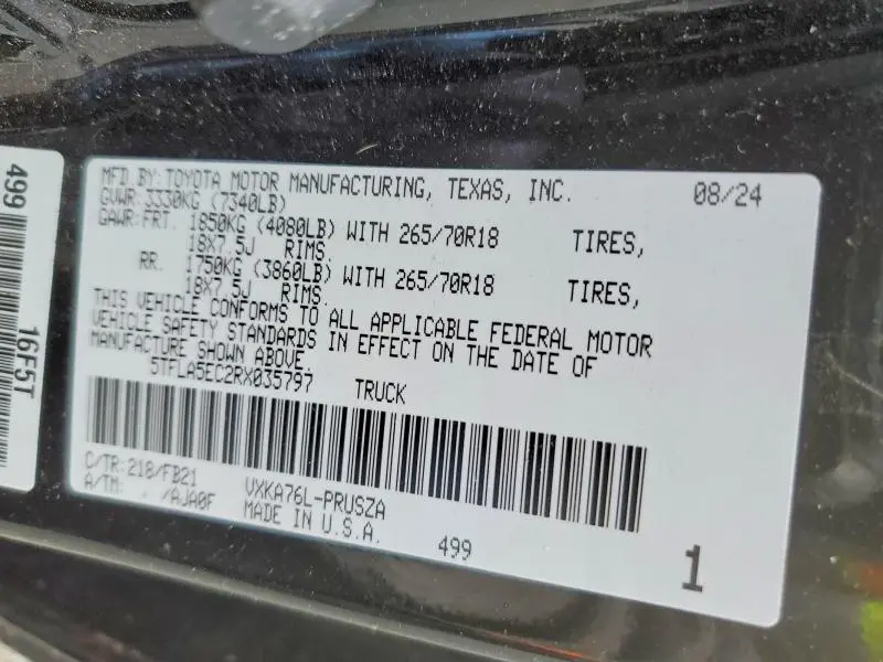 2024 TOYOTA TUNDRA SR5  