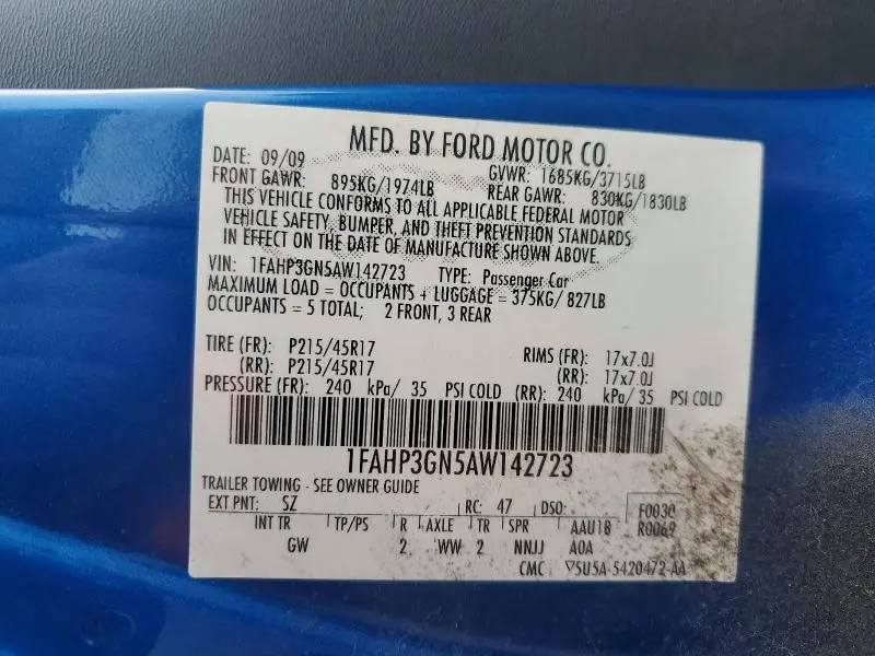 2010 FORD FOCUS SES  