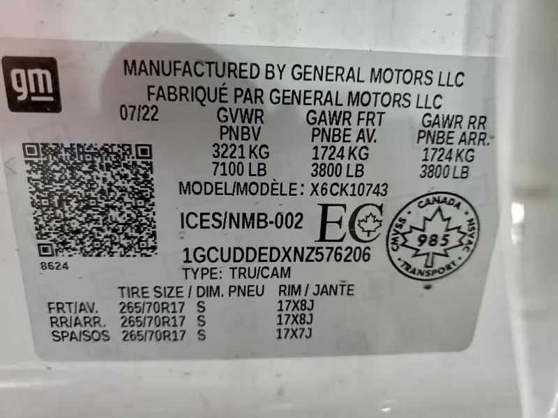 2022 CHEVROLET SILVERADO K1500 LT  