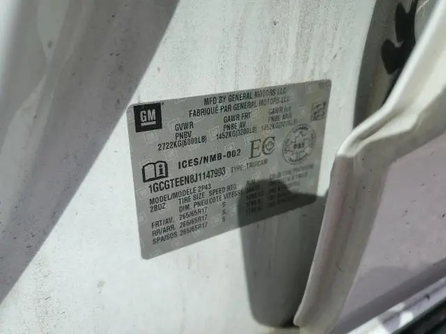 2018 CHEVROLET COLORADO ZR2  