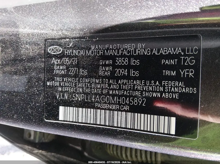 2021 HYUNDAI ELANTRA SE