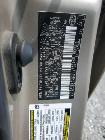 2010 TOYOTA COROLLA BASE  