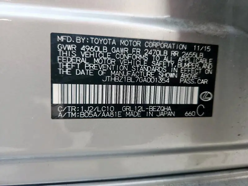 2016 LEXUS GS 350 BASE  