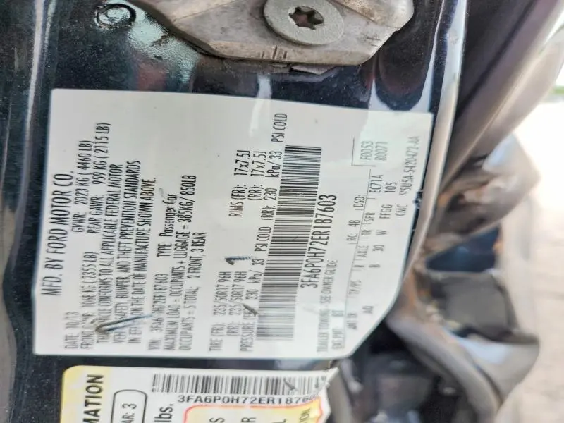 2014 FORD FUSION SE  