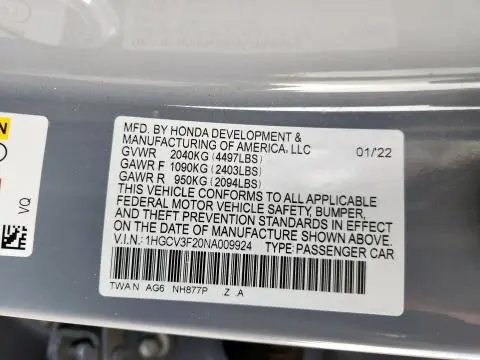 2022 HONDA ACCORD HYBRID SPORT  