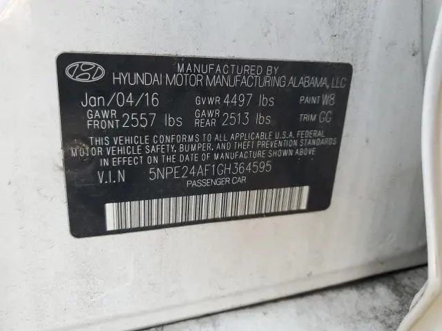 2016 HYUNDAI SONATA SE  