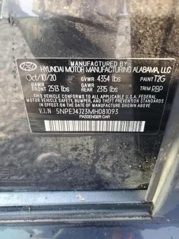 2021 HYUNDAI SONATA SEL PLUS