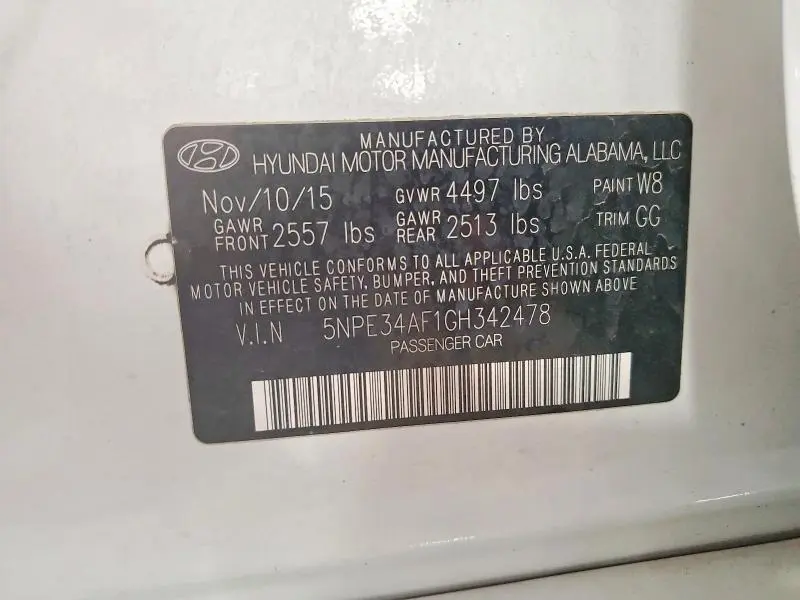 2016 HYUNDAI SONATA SPORT  