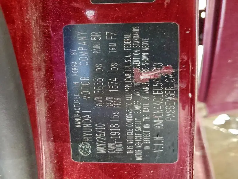 2011 HYUNDAI ACCENT GLS  