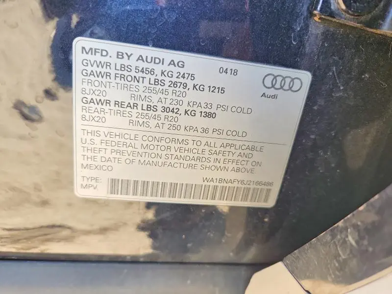 2018 AUDI Q5 PREMIUM PLUS  