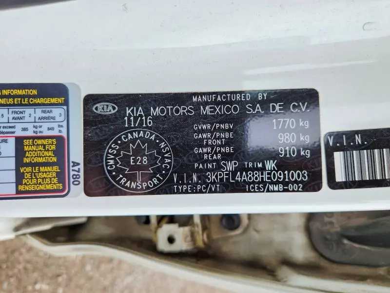 2017 KIA FORTE EX  