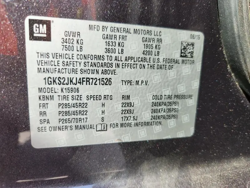 2015 GMC YUKON XL DENALI  