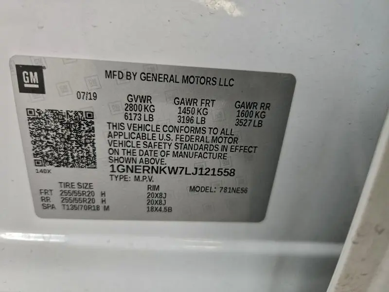 2020 CHEVROLET TRAVERSE HIGH COUNTRY  