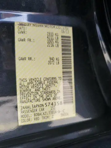 2013 NISSAN ALTIMA 2.5  
