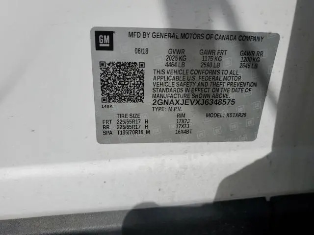 2018 CHEVROLET EQUINOX LT  