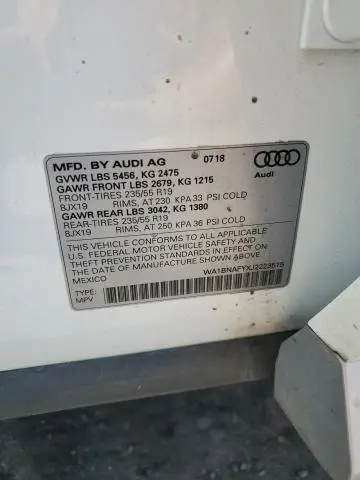2018 AUDI Q5 PREMIUM PLUS  