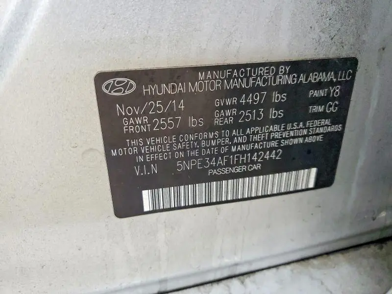 2015 HYUNDAI SONATA SPORT  