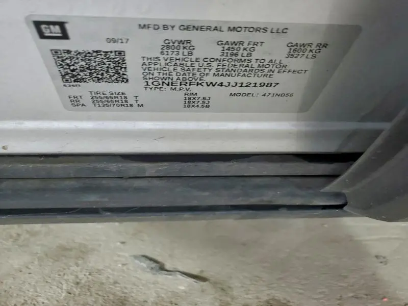 2018 CHEVROLET TRAVERSE LS  