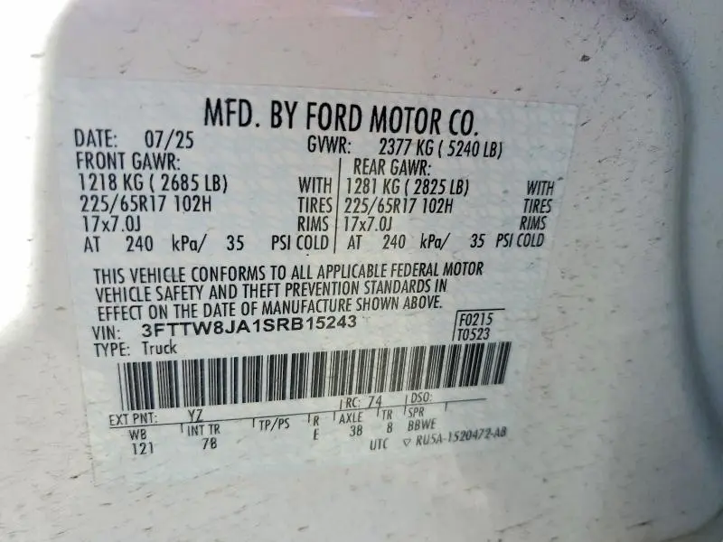 2025 FORD MAVERICK XLT  