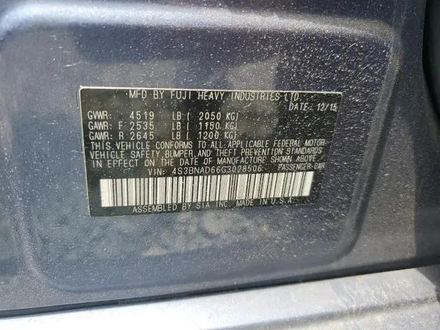 2016 SUBARU LEGACY 2.5I PREMIUM  
