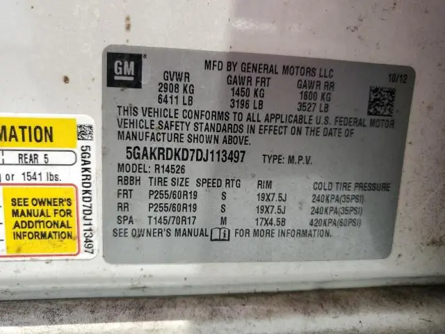 2013 BUICK ENCLAVE   