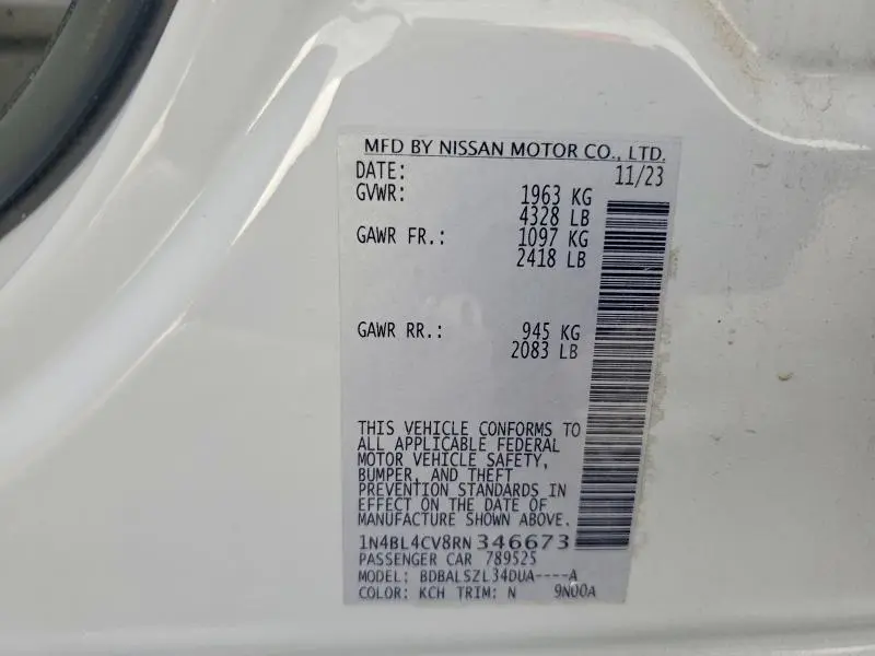 2024 NISSAN ALTIMA SR  