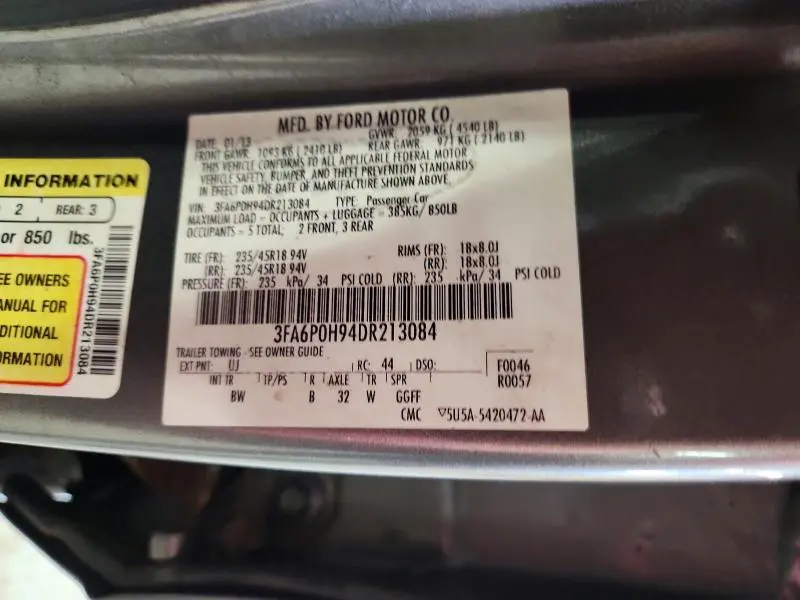 2013 FORD FUSION SE  