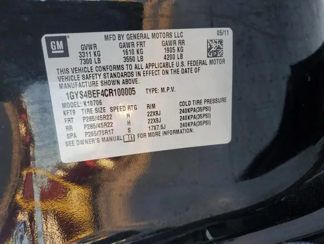 2012 CADILLAC ESCALADE LUXURY  