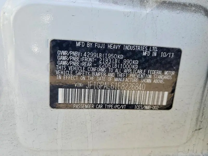2014 SUBARU IMPREZA SPORT PREMIUM  