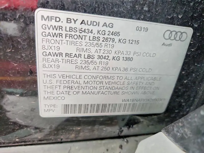 2019 AUDI Q5 PREMIUM PLUS  