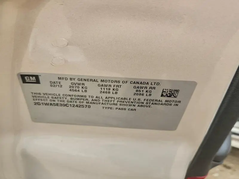 2012 CHEVROLET IMPALA LS  