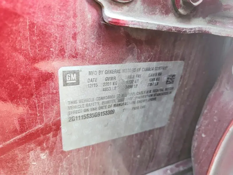 2016 CHEVROLET IMPALA LT  