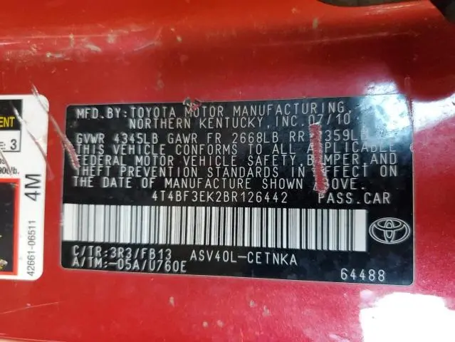 2011 TOYOTA CAMRY BASE  