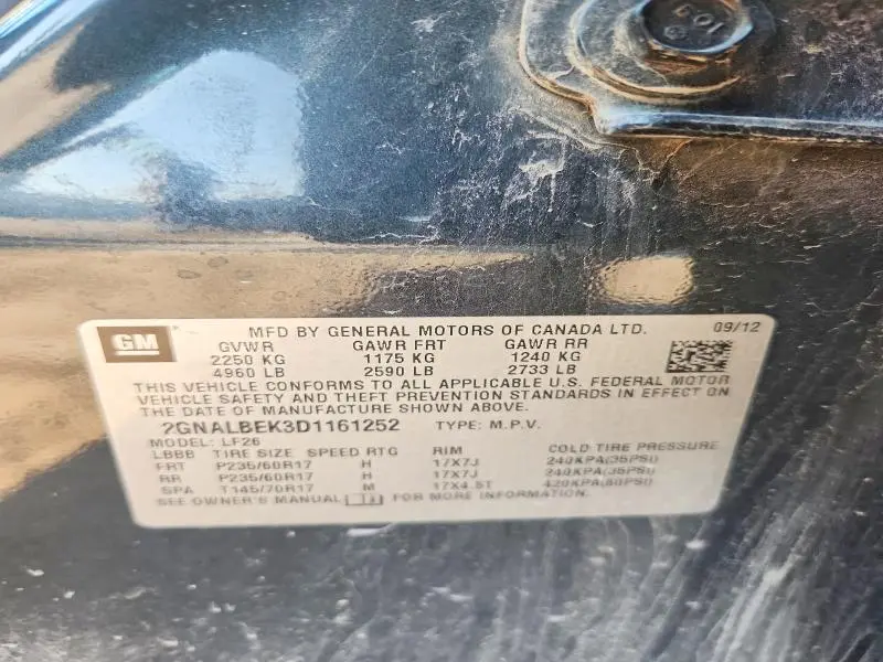 2013 CHEVROLET EQUINOX LS  