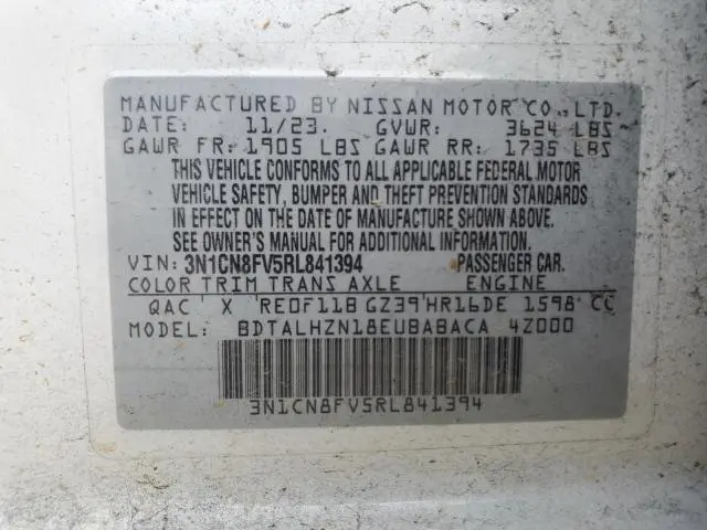 2024 NISSAN VERSA SR  