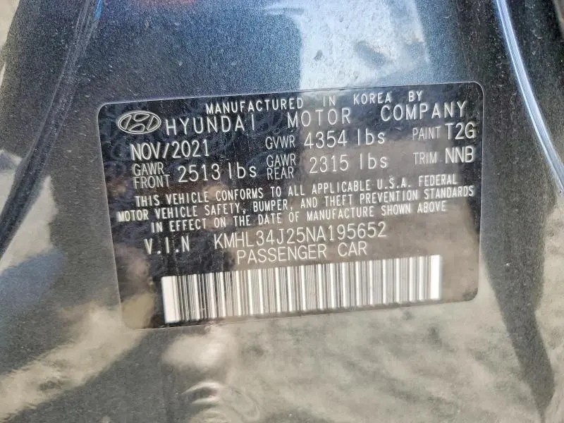 2022 HYUNDAI SONATA LIMITED  