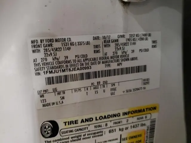 2018 FORD EXPEDITION PLATINUM  