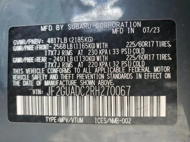 2024 SUBARU CROSSTREK PREMIUM