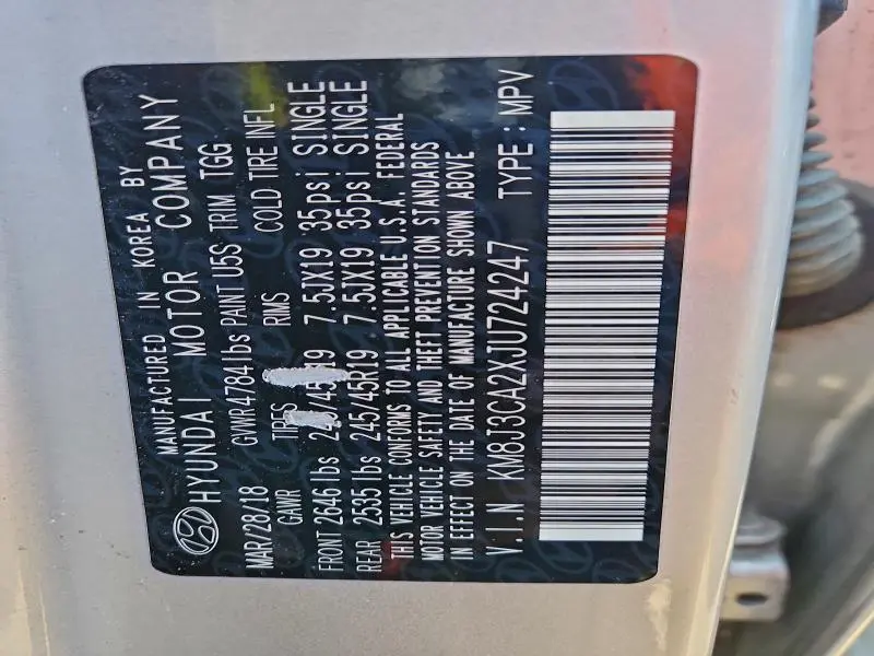 2018 HYUNDAI TUCSON VALUE  