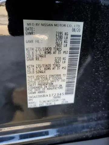 2020 NISSAN MURANO PLATINUM  
