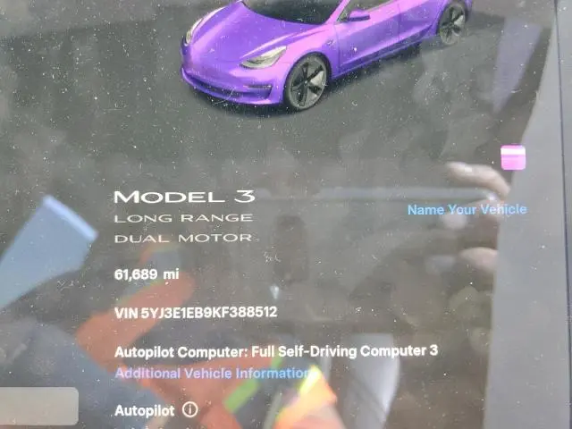 2019 TESLA MODEL 3   