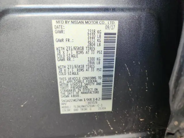 2017 NISSAN MURANO S