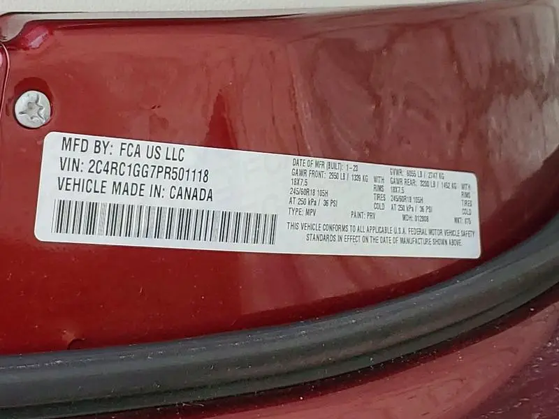 2023 CHRYSLER PACIFICA LIMITED  