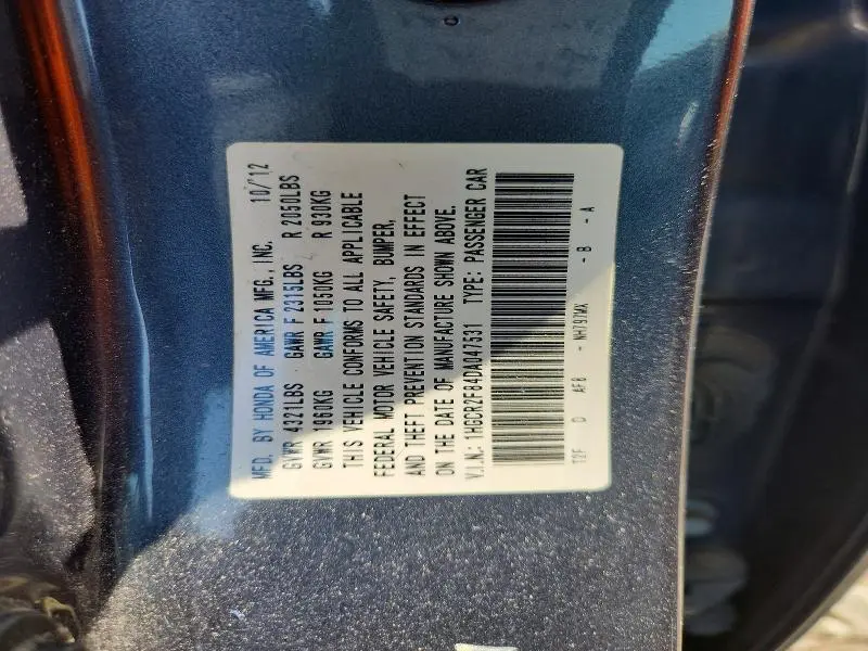 2013 HONDA ACCORD EXL  