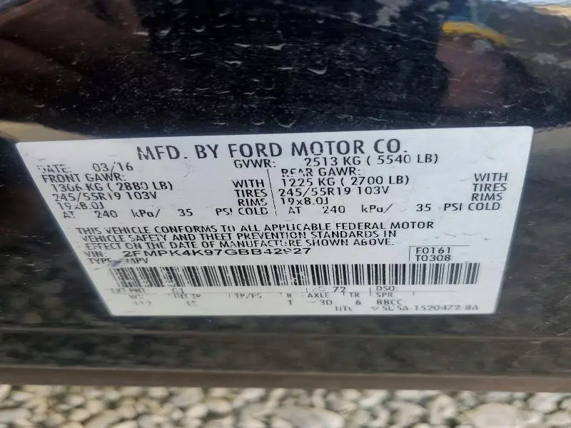 2016 FORD EDGE TITANIUM  